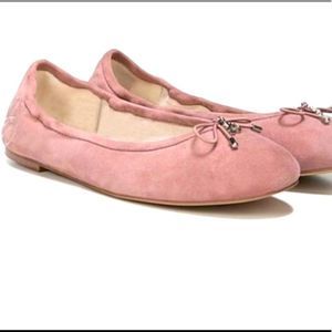 Sam Edelman Felicia pink suede ballet flats size 9 NWOB
